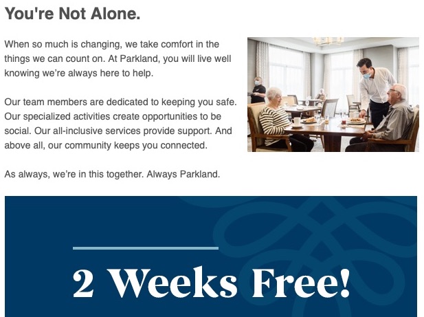 Parkland on the Glen 2 weeks free