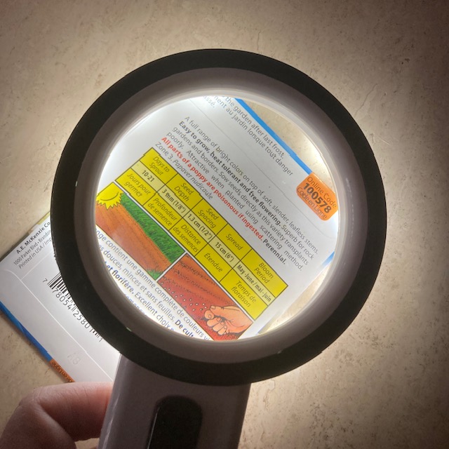Magnifying Glass with light.